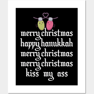 Kiss my Ass Merry Christmas Posters and Art